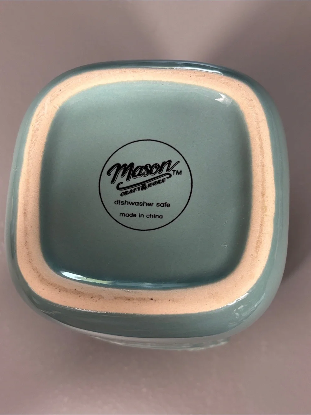 Mason Craft & More Seafoam Ceramic Mason Jar Kitchen Storage Crock 5.5”